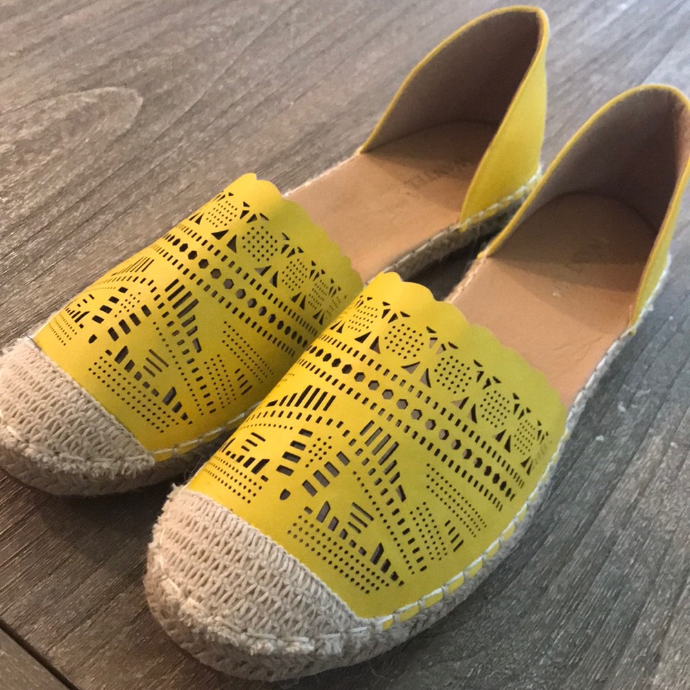 NWOT Yellow Espadrilles